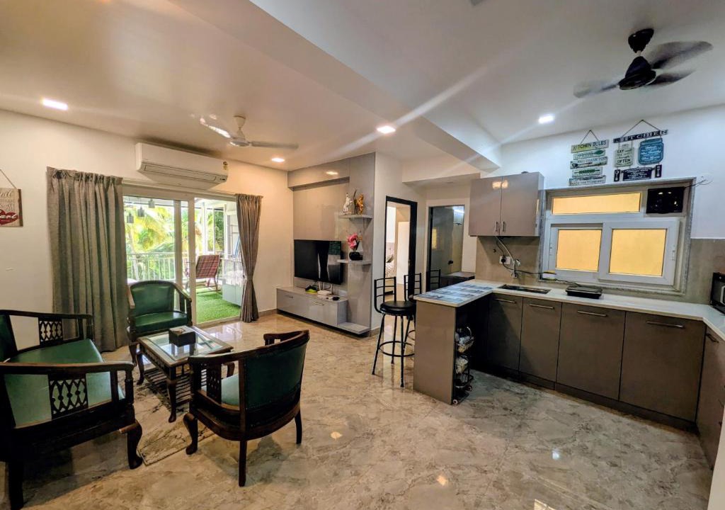 Bardez Apartment | The Palm Retreat Luxe 1bhk Near Thivim Station