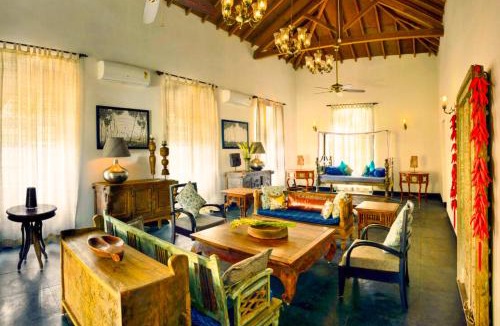 Chorao Villa | ELIVAAS Signature Terra Rosa Portuguese-styled 4-BHK Villa With Private Pool, Garden, Veranda & Sit-out Area