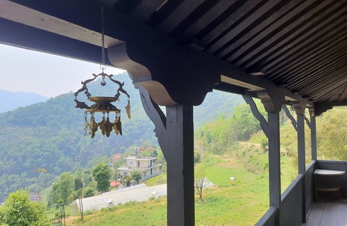 Pokhara House | Private Hillside Retreat near Peace Pagoda. Views, terrace and garden office.