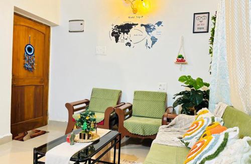 Mazal Waddo Apartment | Stay at Sakhis, 2BHK spacious Flat, 5 mins to Anjuna beach