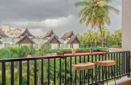 Nerul Apartment | Stylish 2BHK Condo with Pool Access & Gym Near Candolim Beach