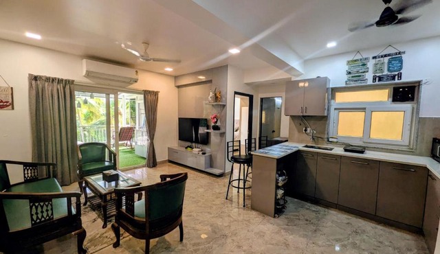 The Palm Retreat Luxe 1bhk Near Thivim Station