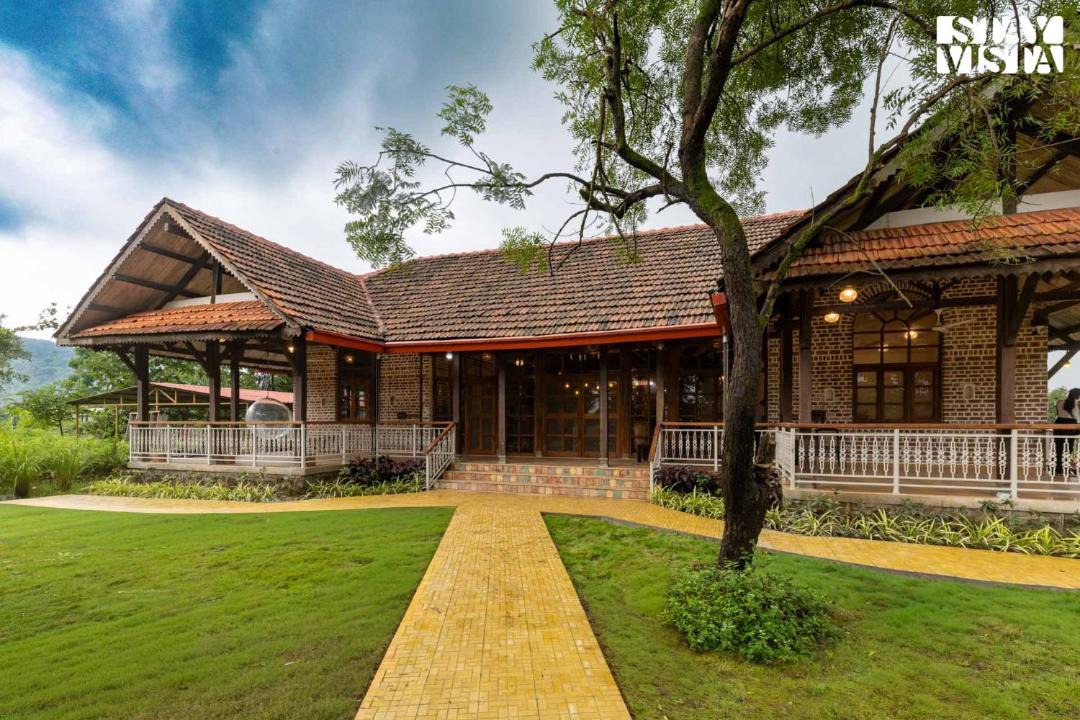 Sangavi Villa | StayVista at Orchard by the River with Bonfire, BBQ