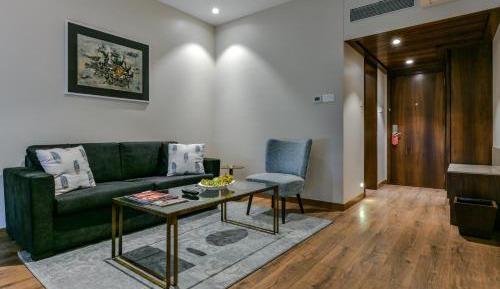Junior Suite with Complimentary shuttle transfers to and from Sai Baba Temple (round trip). Advance reservation required.