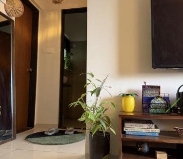 Kharadi Apartment | Bloom House -Boho 1BHK, Walk to EON,10 min Airport