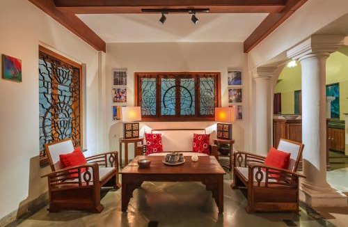 Nagaon Villa | SaffronStays Aquamarina - 3BR Mediterranean style beachfront villa with pool, lawns & seafood dining near Nagaon Beach